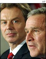 Tony Blair (left) and George Bush